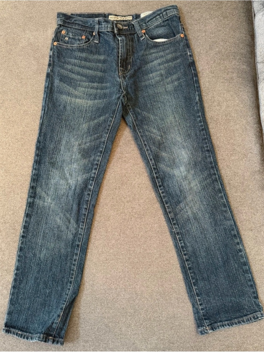 Kids Faded Blue Denim Jeans - skinny fit Leg